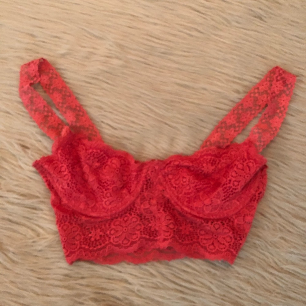 Coral Red Free People Bralette! S
